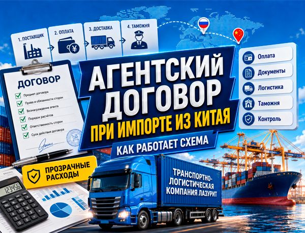 Агентский договор при импорте товаров из Китая — схема оплаты, доставки и таможенного оформления с компанией «ЛАЗУРИТ»