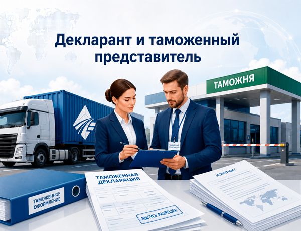 Декларант и таможенный представитель оформляют документы на груз на таможенном терминале