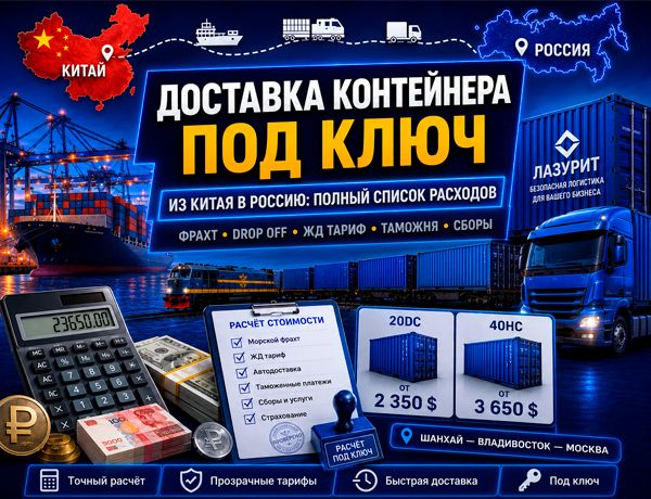 Доставка контейнера из Китая под ключ — морской фрахт, ЖД тариф, таможня и полный список расходов
