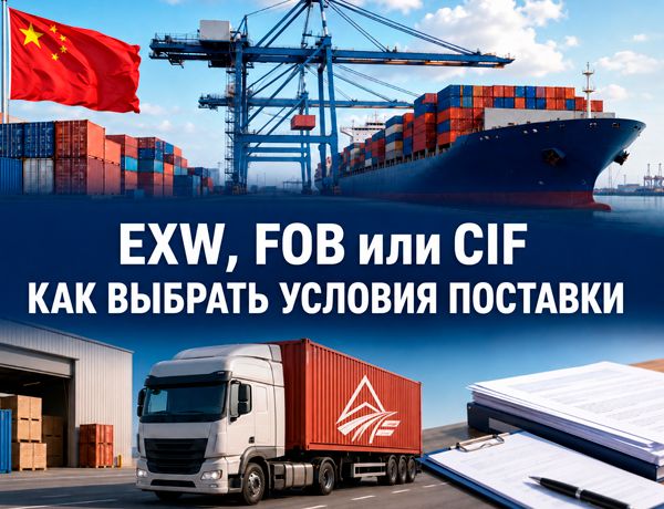 EXW, FOB или CIF — выбор условий поставки товаров из Китая с доставкой морем и автотранспортом