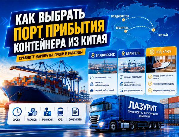 Как выбрать порт прибытия контейнера из Китая — сравнение Владивостока и Врангеля от ТЛК «ЛАЗУРИТ»