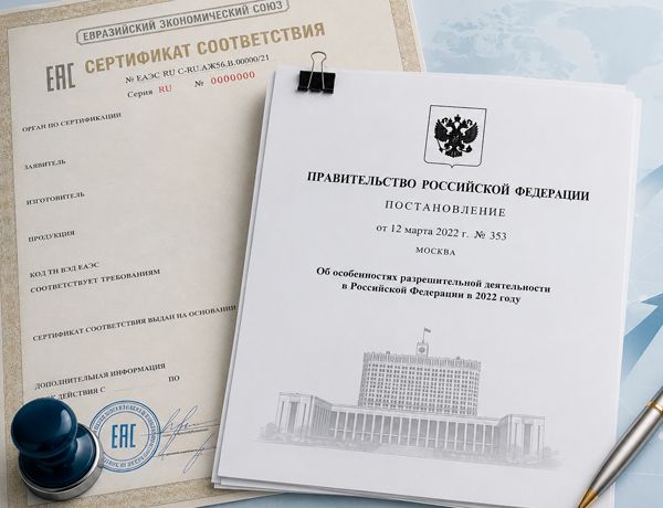 Постановление Правительства РФ № 353 на фоне сертификата соответствия ЕАЭС