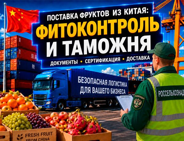 Поставка свежих фруктов из Китая — фитосанитарный контроль, таможенное оформление и доставка