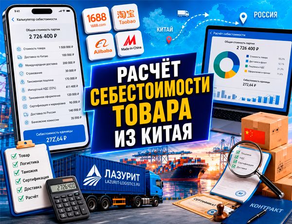Расчёт себестоимости товара из Китая с учётом доставки, таможенных платежей и сертификации