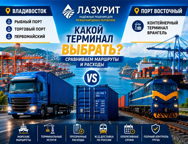 Рыбный порт, Торговый порт, Первомайский и терминал Врангель — сравнение маршрутов доставки контейнеров