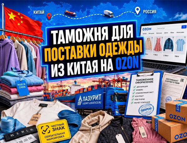Таможенное оформление поставки одежды из Китая для продажи на Ozon с маркировкой «Честный знак»