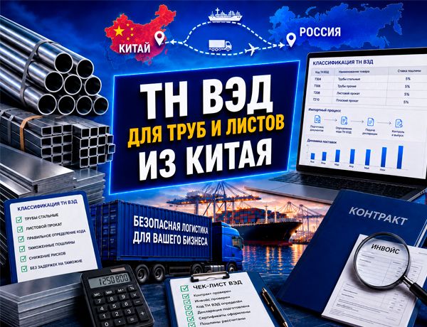ТН ВЭД для труб и листов из Китая — классификация металлопроката, таможенное оформление и доставка