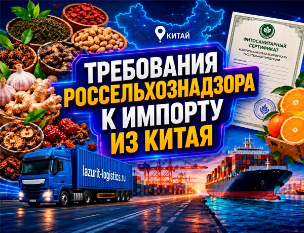 Требования Россельхознадзора к импорту продуктов из Китая — фитосанитарный контроль и доставка «ЛАЗУРИТ»