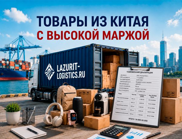 Товары из Китая с высокой маржой — доставка и таможенное оформление с компанией «ЛАЗУРИТ»