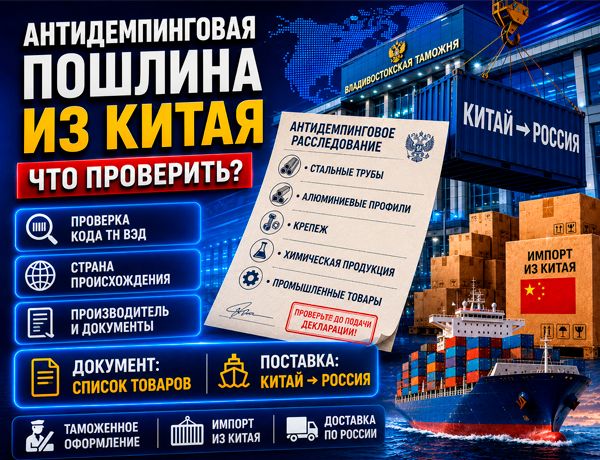 Антидемпинговая пошлина при импорте из Китая — проверка товаров, кода ТН ВЭД и производителя