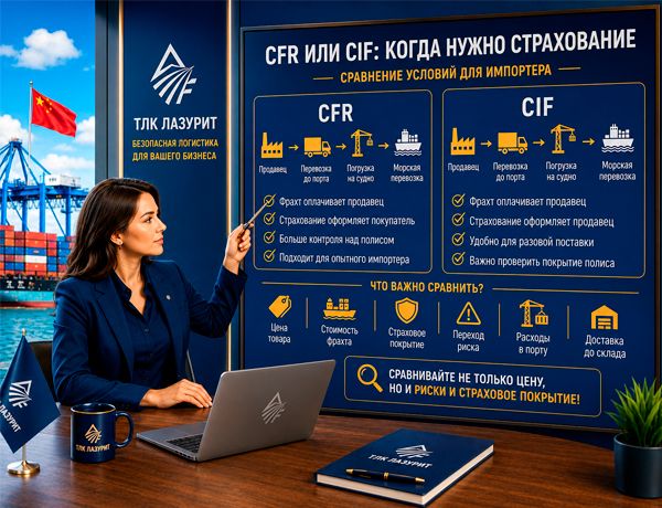 CFR или CIF при импорте из Китая — сравнение условий поставки, страхования и рисков