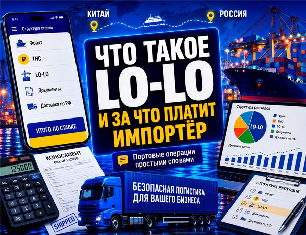 Что такое LO-LO и за что платит импортёр при контейнерной перевозке из Китая в Россию