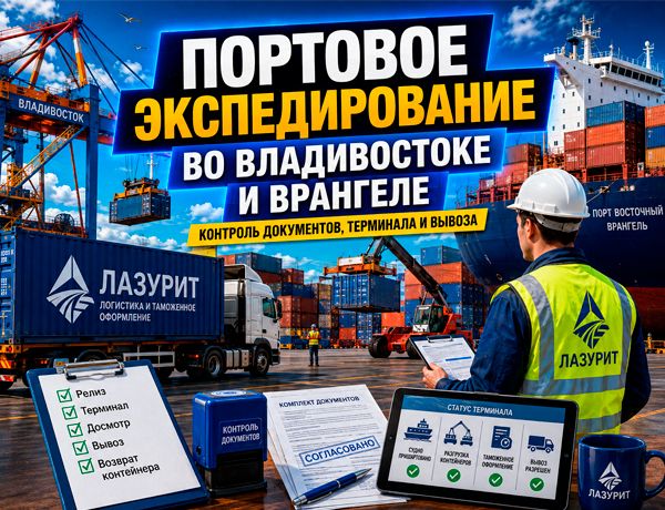 Портовое экспедирование контейнеров во Владивостоке и порту Восточный во Врангеле