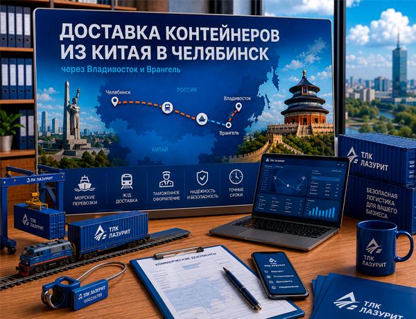 Доставка контейнеров из Китая в Челябинск через Владивосток и Врангель — ТЛК ЛАЗУРИТ