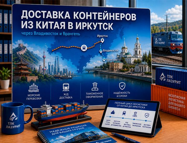 Доставка контейнеров из Китая в Иркутск через Владивосток и Врангель — ТЛК ЛАЗУРИТ