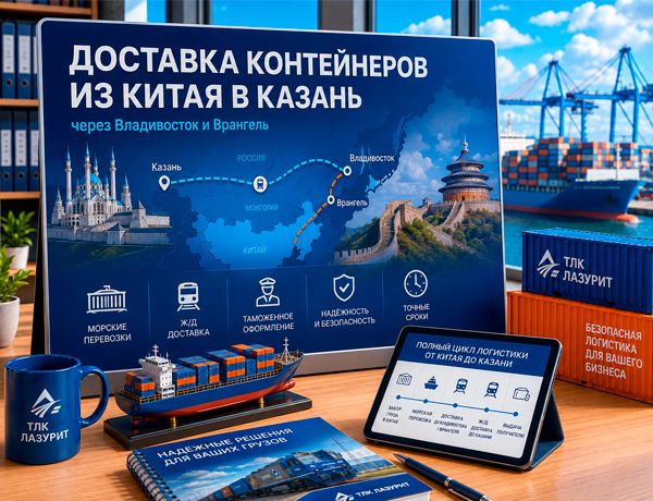 Доставка контейнеров из Китая в Казань через Владивосток и Врангель — ТЛК ЛАЗУРИТ