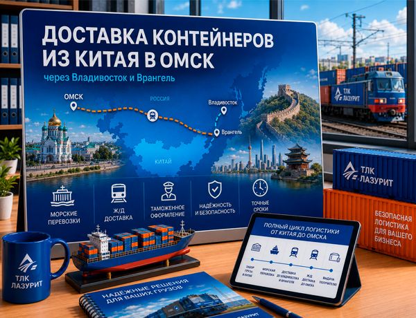 Доставка контейнеров из Китая в Омск через Владивосток и Врангель — морские и ЖД перевозки ЛАЗУРИТ