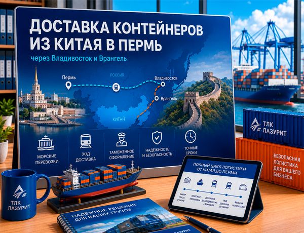 Доставка контейнеров из Китая в Пермь через Владивосток и Врангель — ТЛК ЛАЗУРИТ