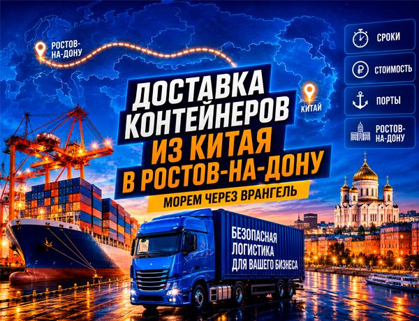 Доставка контейнеров из Китая в Ростов-на-Дону через ВКТ Врангель — ТЛК ЛАЗУРИТ
