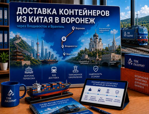 Доставка контейнеров из Китая в Воронеж через Владивосток и Врангель — контейнерные перевозки ЛАЗУРИТ