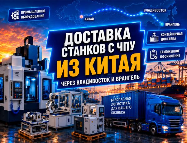 Доставка станков с ЧПУ из Китая через Владивосток и терминал Врангель компанией ЛАЗУРИТ