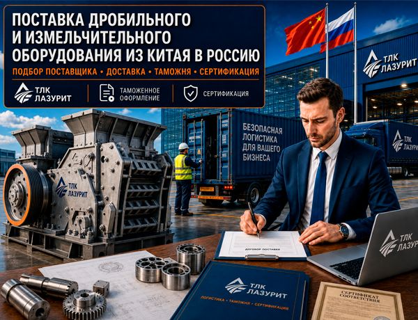 Дробильное и измельчительное оборудование из Китая — поставка, доставка, таможенное оформление и сертификация с ТЛК ЛАЗУРИТ