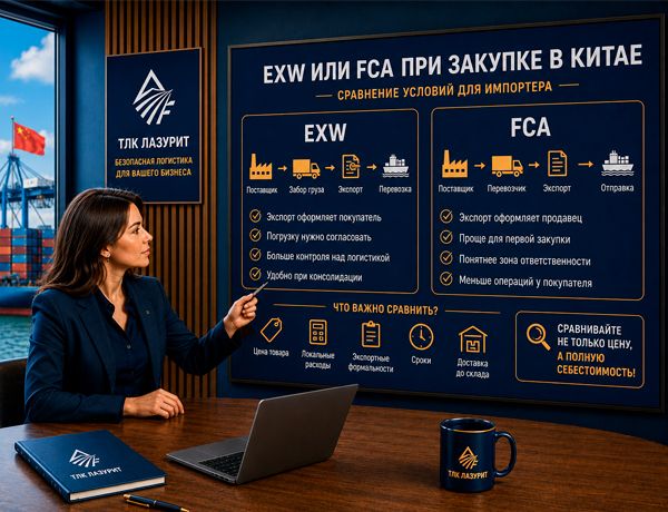 EXW или FCA при закупке в Китае — сравнение условий поставки и расходов для импортёра