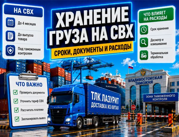 Хранение груза на СВХ во Владивостоке — сроки, документы и расходы при импорте из Китая