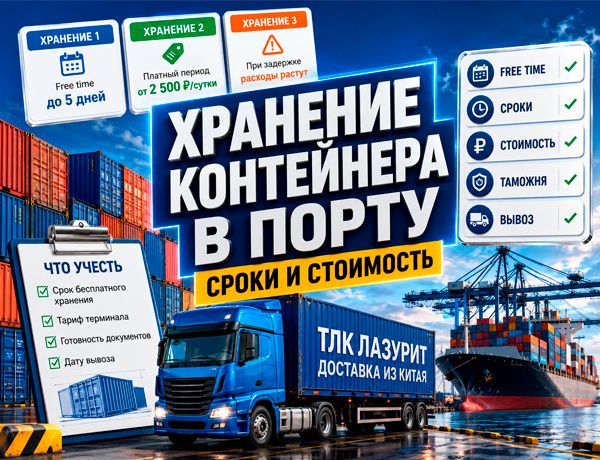 Хранение контейнера в порту — сроки, стоимость и free time при доставке грузов из Китая
