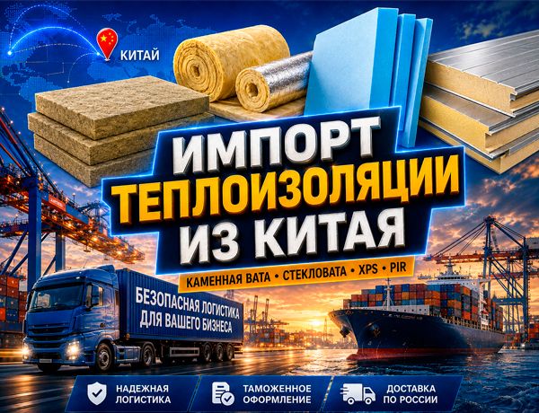 Импорт теплоизоляции из Китая в Россию контейнерами через Владивосток и Врангель