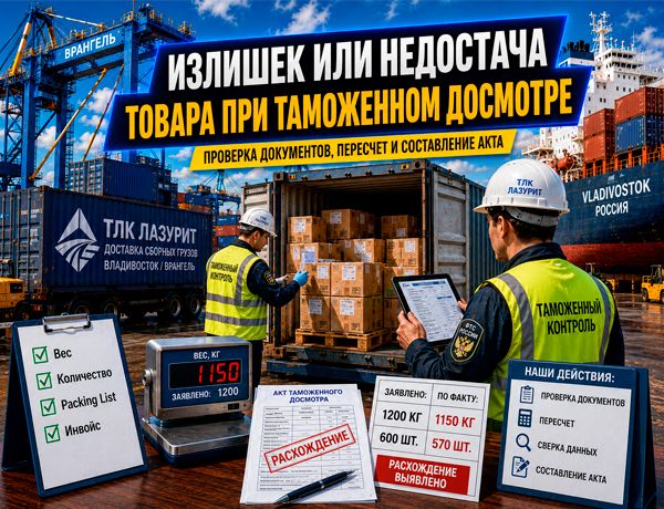 Излишек или недостача товара при таможенном досмотре — проверка количества груза в контейнере