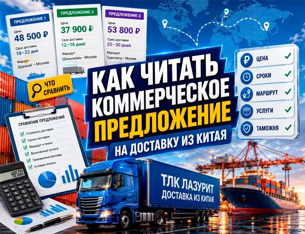Как читать коммерческое предложение на доставку из Китая — сравнение цены, сроков, маршрута и услуг