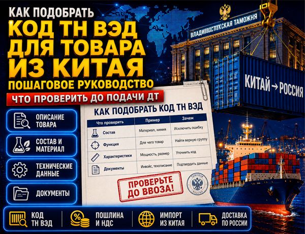 Как подобрать код ТН ВЭД для товара из Китая — таможенное оформление импорта