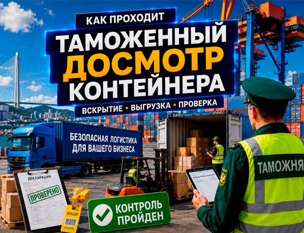 Как проходит таможенный досмотр контейнера в порту Владивостока