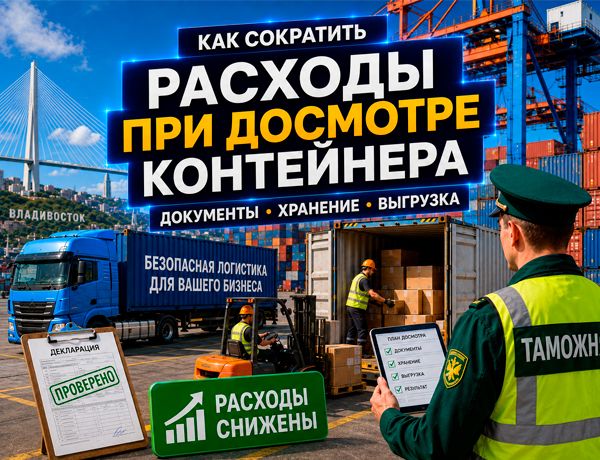 Как сократить расходы при таможенном досмотре контейнера во Владивостоке