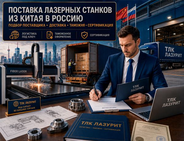 Поставка лазерных станков из Китая в Россию — доставка, таможенное оформление и сертификация ТЛК ЛАЗУРИТ