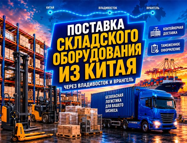 Поставка складского оборудования из Китая через Владивосток и Врангель компанией ЛАЗУРИТ