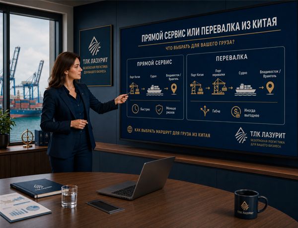 Прямой морской сервис или перевалка контейнера из Китая — сравнение маршрутов доставки ТЛК ЛАЗУРИТ