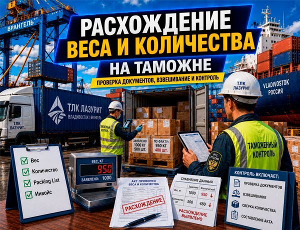 Расхождение веса и количества товара при таможенном оформлении — взвешивание и проверка документов