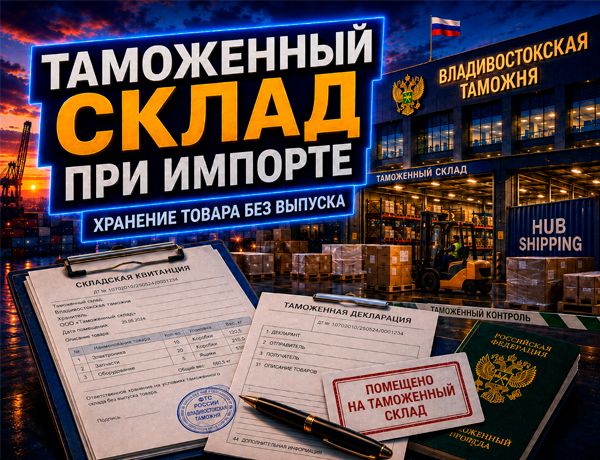 Таможенный склад при импорте из Китая — хранение товара без выпуска во Владивостоке