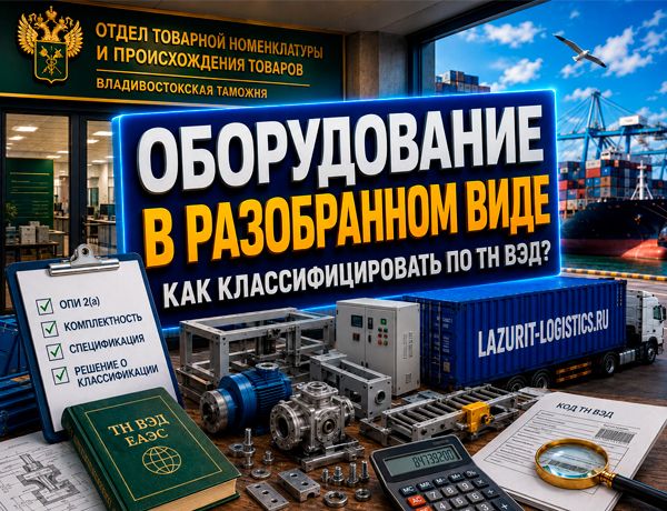Классификация оборудования в разобранном виде по ТН ВЭД — ОПИ 2(а), комплектность и таможенное оформление