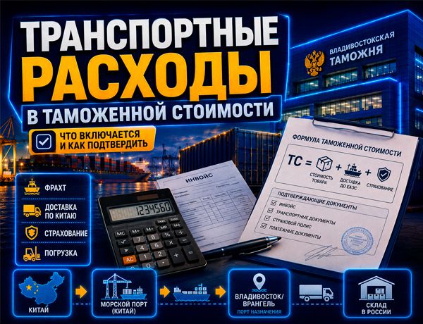 Транспортные расходы в таможенной стоимости при импорте из Китая — фрахт, доставка, страхование и документы