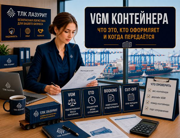 VGM контейнера при перевозке из Китая — Verified Gross Mass и VGM cut-off