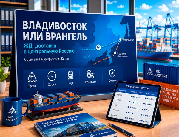 Владивосток или Врангель для ЖД-доставки контейнера из Китая в центральную Россию — сравнение маршрутов ТЛК ЛАЗУРИТ