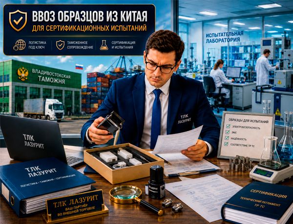 Ввоз образцов продукции из Китая для сертификационных испытаний — ТЛК ЛАЗУРИТ