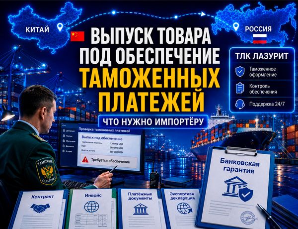 Выпуск товара под обеспечение таможенных платежей с банковской гарантией — таможенное оформление ТЛК «ЛАЗУРИТ»