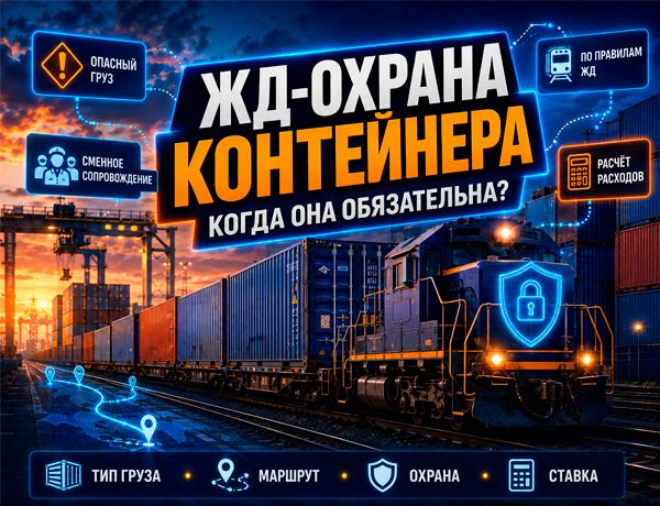 ЖД-охрана контейнера при перевозке грузов по железной дороге — ТЛК «ЛАЗУРИТ»