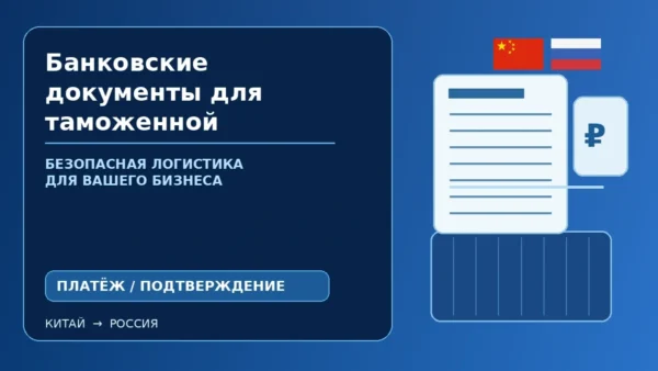 Банковские документы для подтверждения таможенной стоимости при импорте из Китая