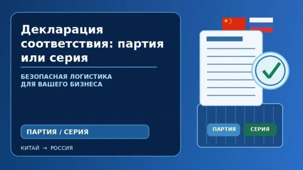 Декларация соответствия на партию или серийный выпуск при импорте из Китая