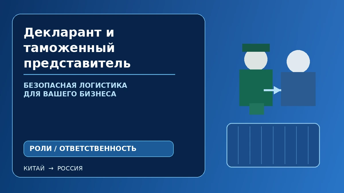 Декларант и таможенный представитель: роли и ответственность при оформлении импортного груза